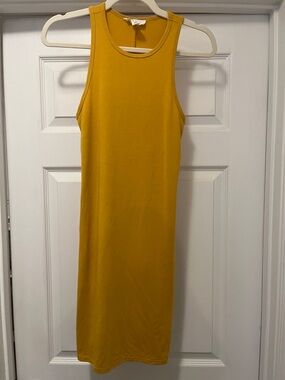 Forever 21 Mustard Yellow Sleeveless Midi Tank Dress